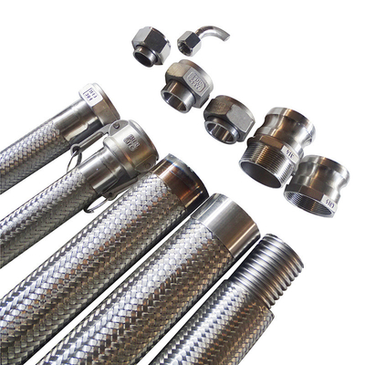 Custom Size PE/PTFE Braided Hydraulic Hose Mesh Explosion Proof Flexible Acid Alkali Resistant Pipe