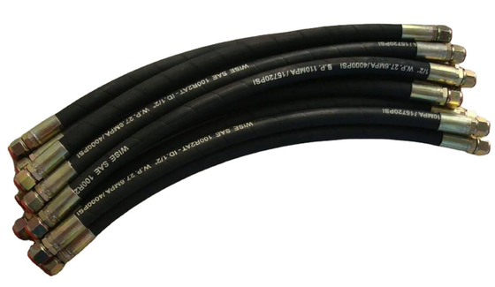 6-25mm Minimum Bend Radius NBR High Pressure Hydraulic Hose With Crimp Or Reusable Fittings And NBR Cover
